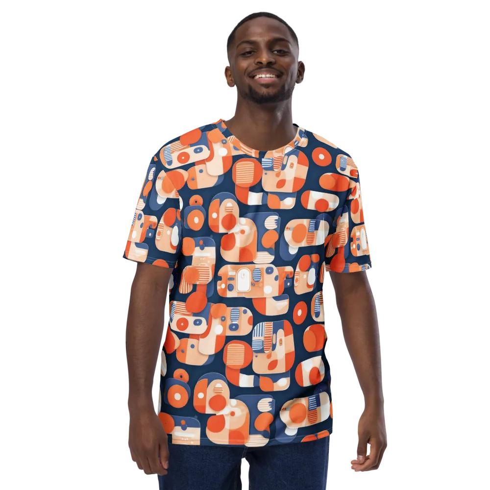 Modular Sunset on Men's Crew Neck T-Shirt — Front