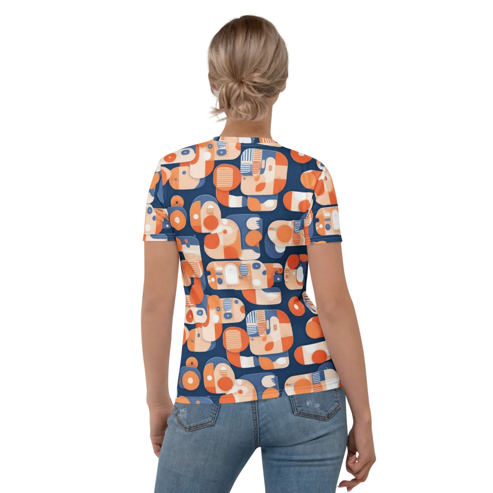 Modular Sunset on Women's Crew Neck T-Shirt — Back