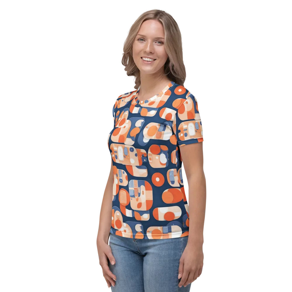 Modular Sunset on Women's Crew Neck T-Shirt — Left