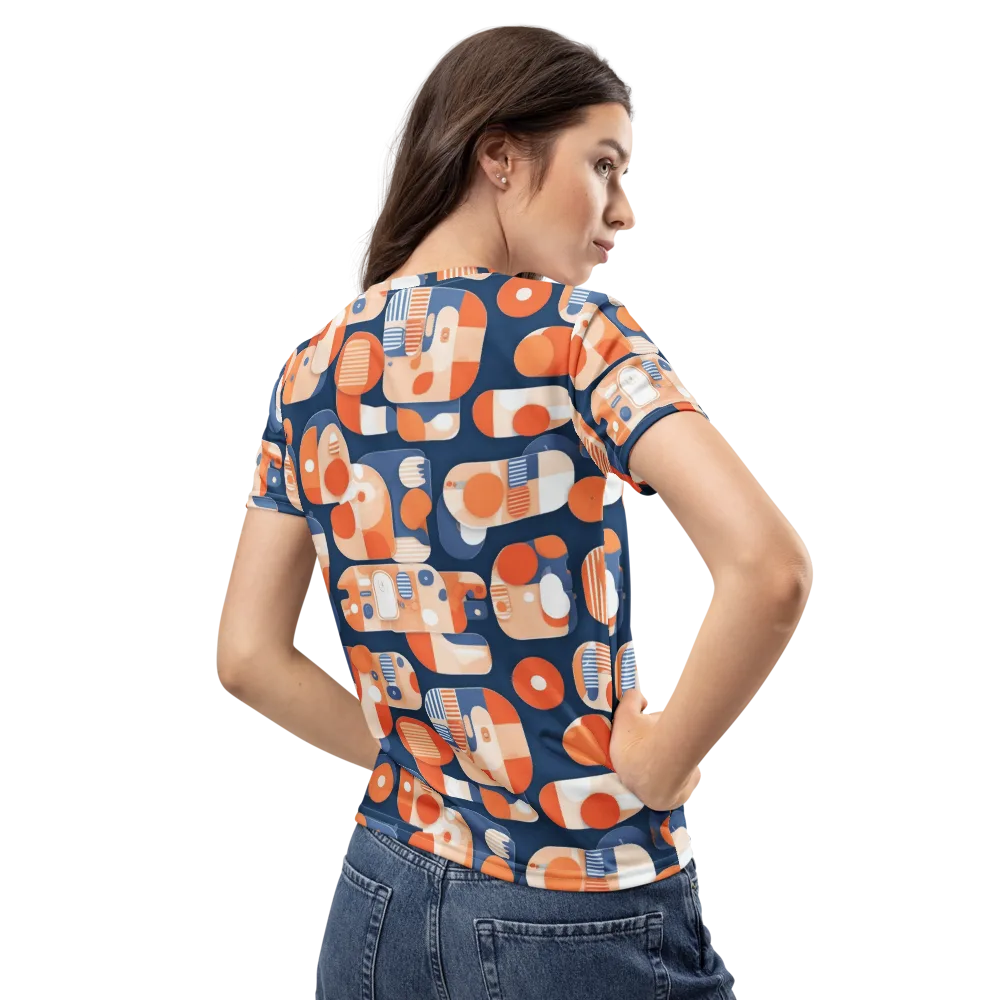 Modular Sunset on Women's Crew Neck T-Shirt — Back