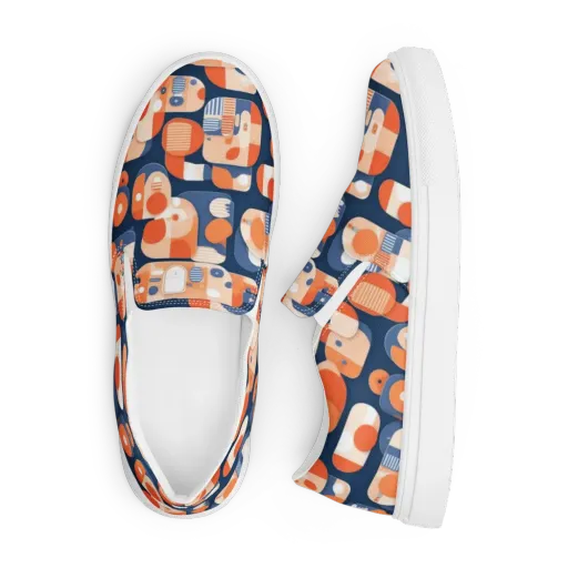 Modular Sunset on a Men's Slip-On Canvas Shoes