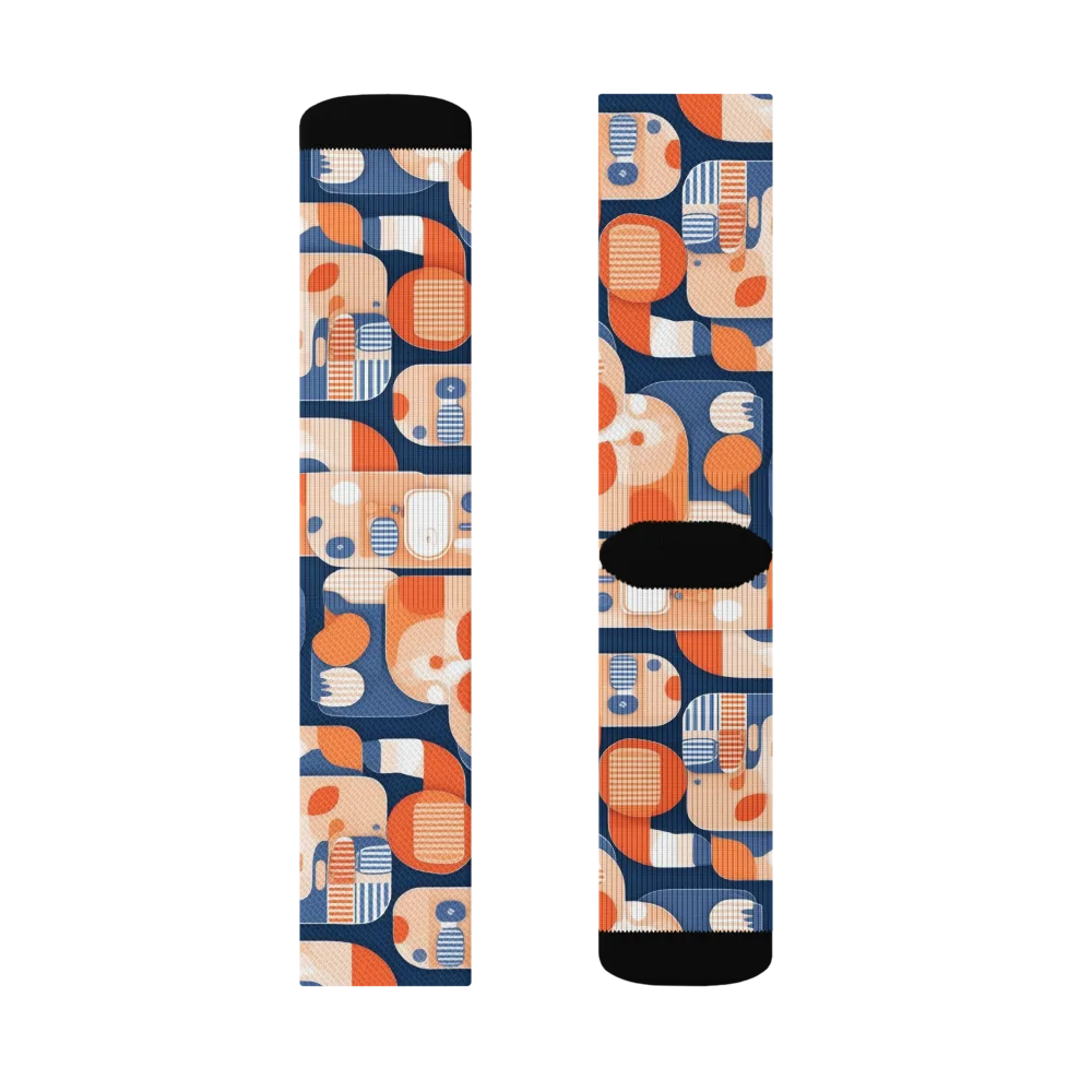 Modular Sunset on Socks — Left Sock