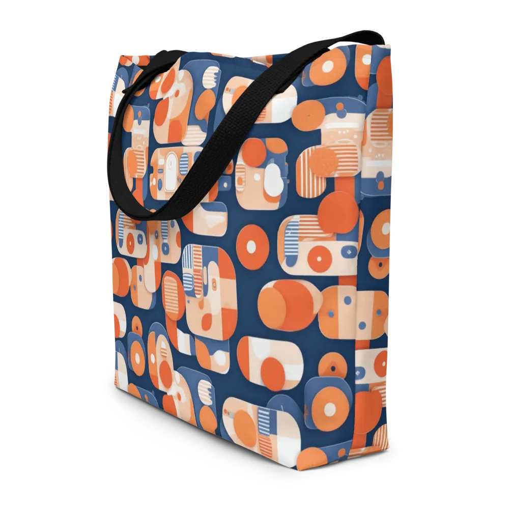 Modular Sunset on Large Tote Bag W/ Pocket — Front