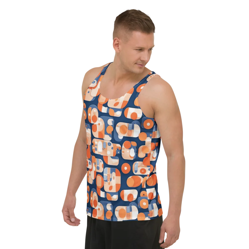 Modular Sunset on Men's Tank Top — Left Front