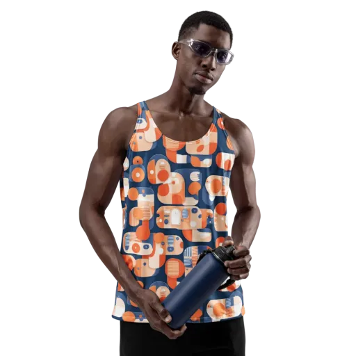 Modular Sunset on a Men's Tank Top