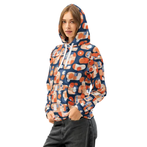 Modular Sunset on a Cotton Hoodie