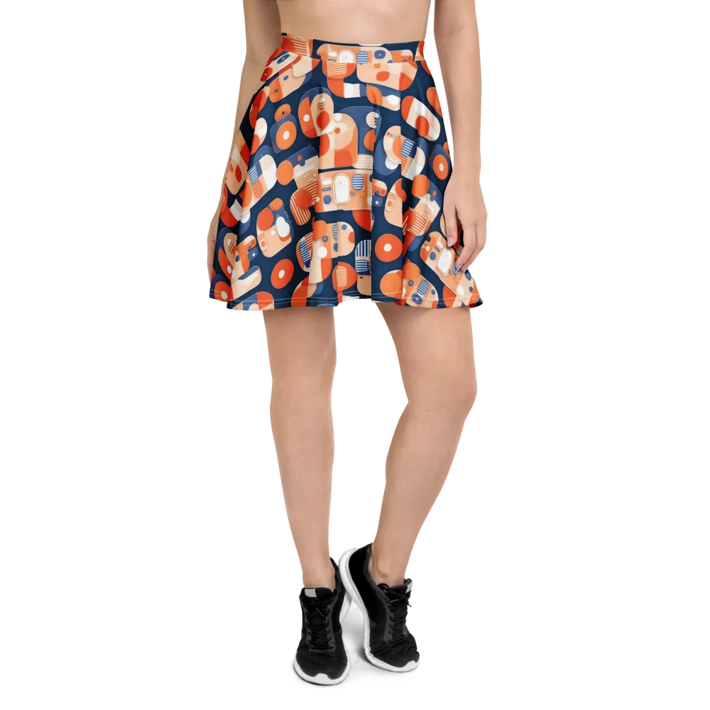Modular Sunset on Skater Skirt — Front