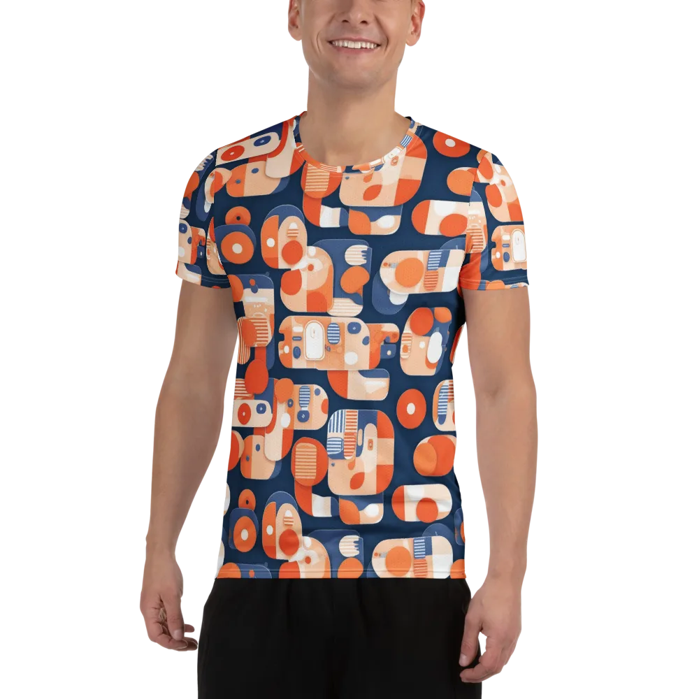 Modular Sunset on Men's Athletic T-Shirt — Front