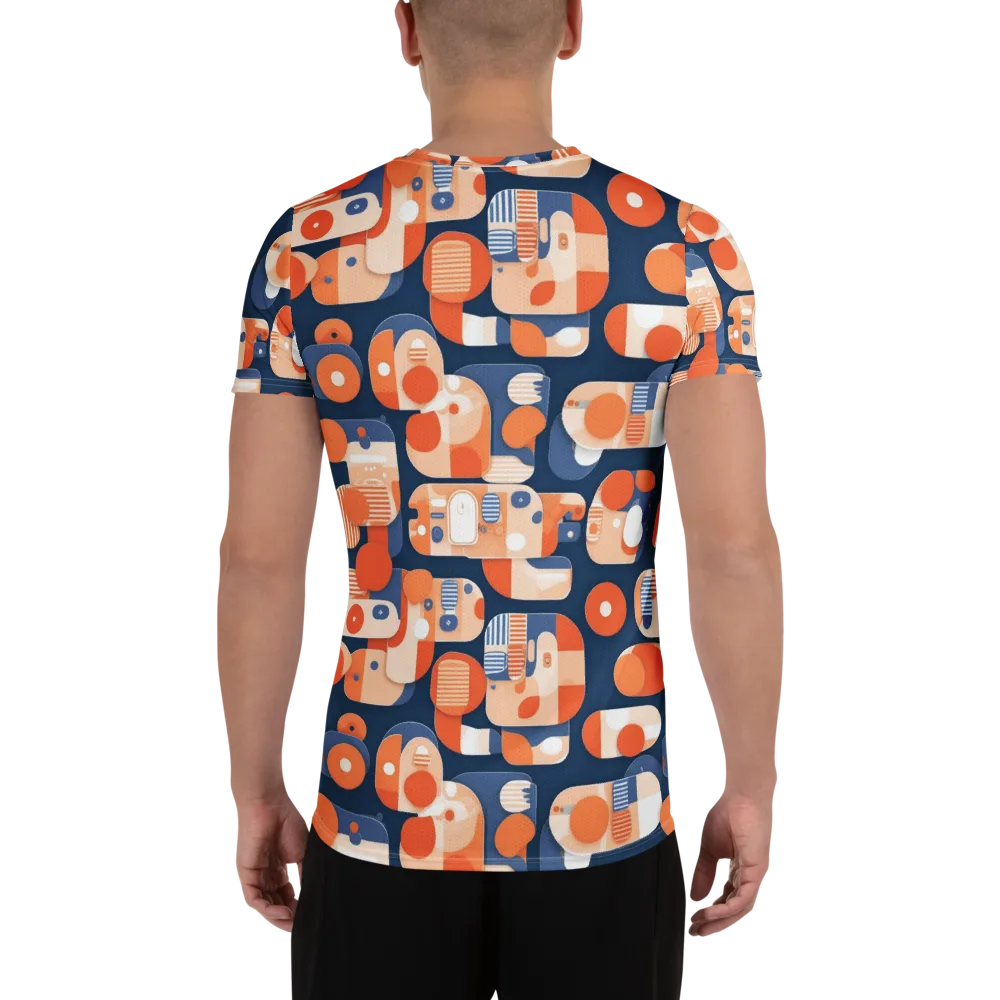 Modular Sunset on Men's Athletic T-Shirt — Back