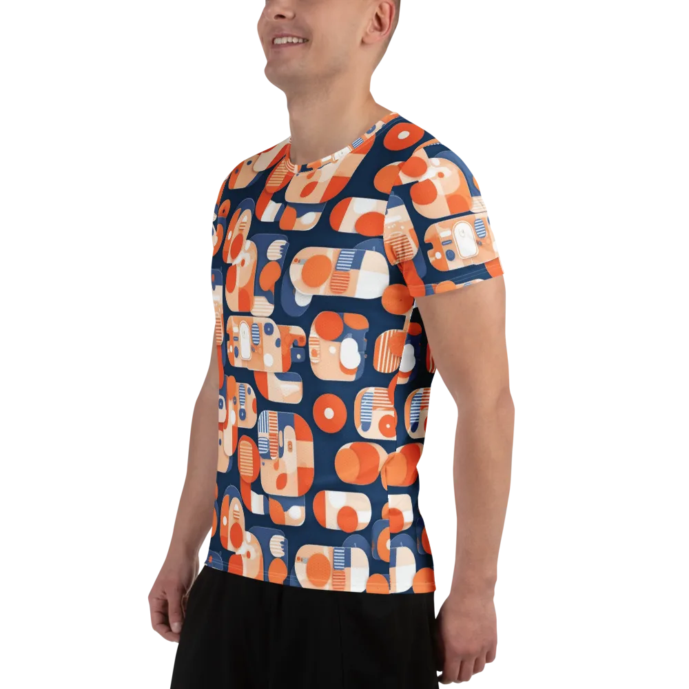 Modular Sunset on Men's Athletic T-Shirt — Left