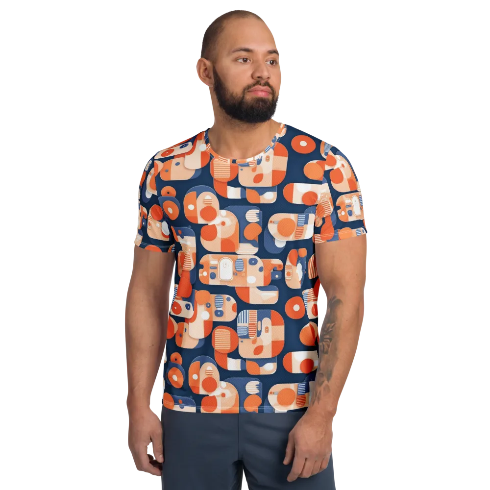 Modular Sunset on Men's Athletic T-Shirt — Front