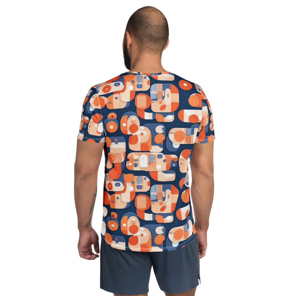 Modular Sunset on Men's Athletic T-Shirt — Back