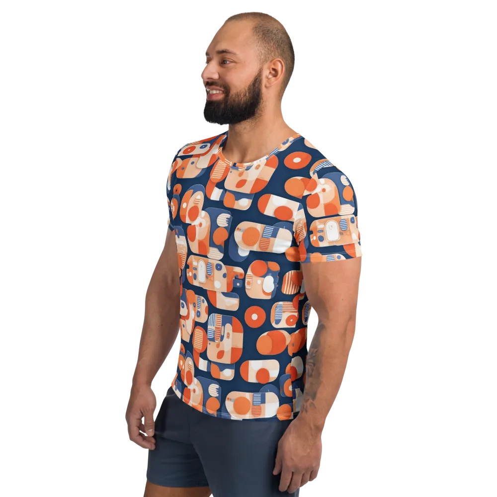 Modular Sunset on Men's Athletic T-Shirt — Left