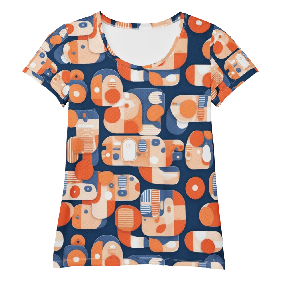 Modular Sunset on Women's Athletic T-Shirt — Front