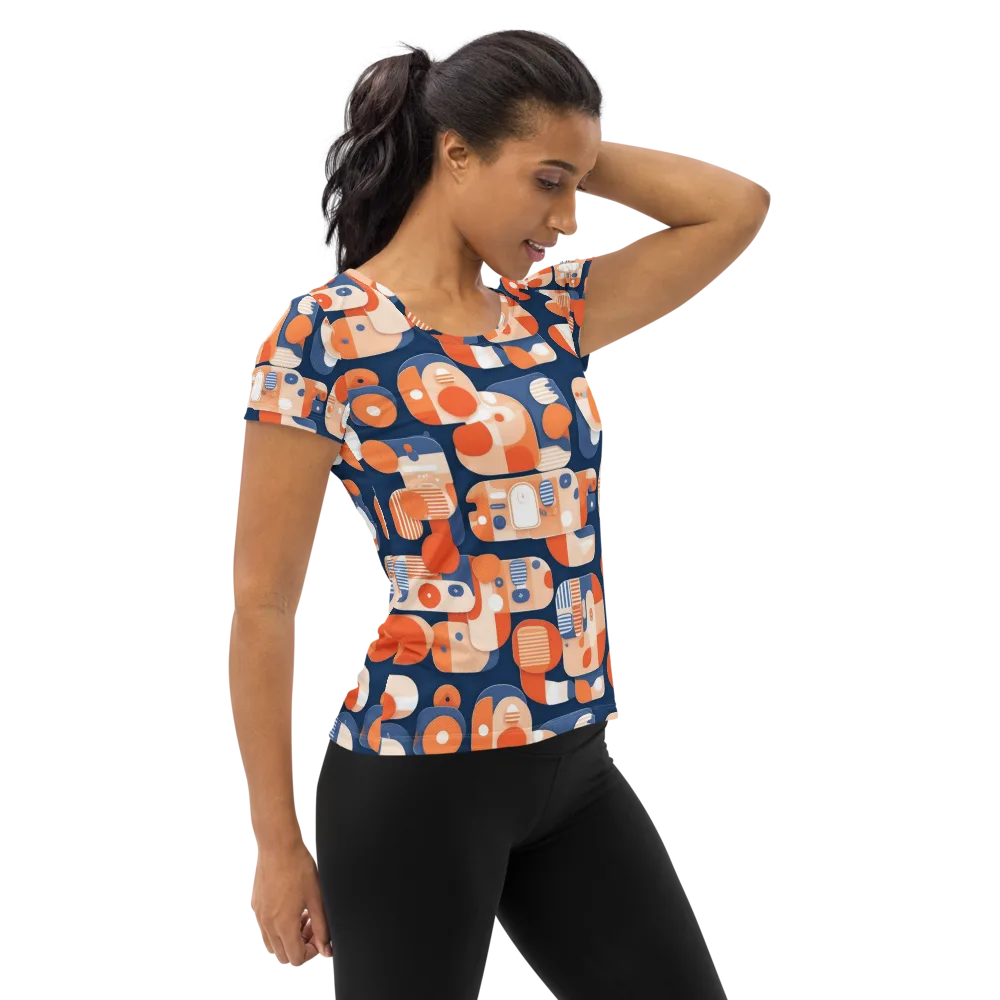 Modular Sunset on Women's Athletic T-Shirt — Right