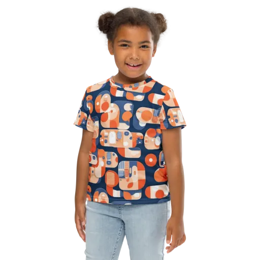 Modular Sunset on a Kids Crew Neck T-Shirt