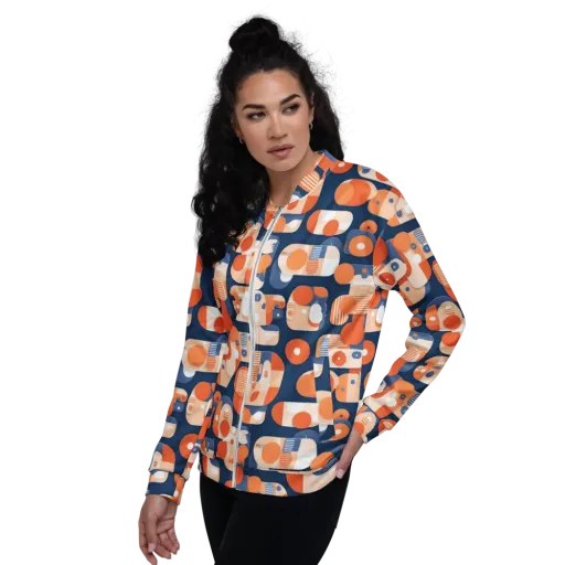 Modular Sunset on a Bomber Jacket