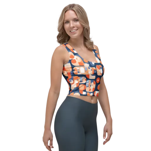 Modular Sunset on a Crop Top