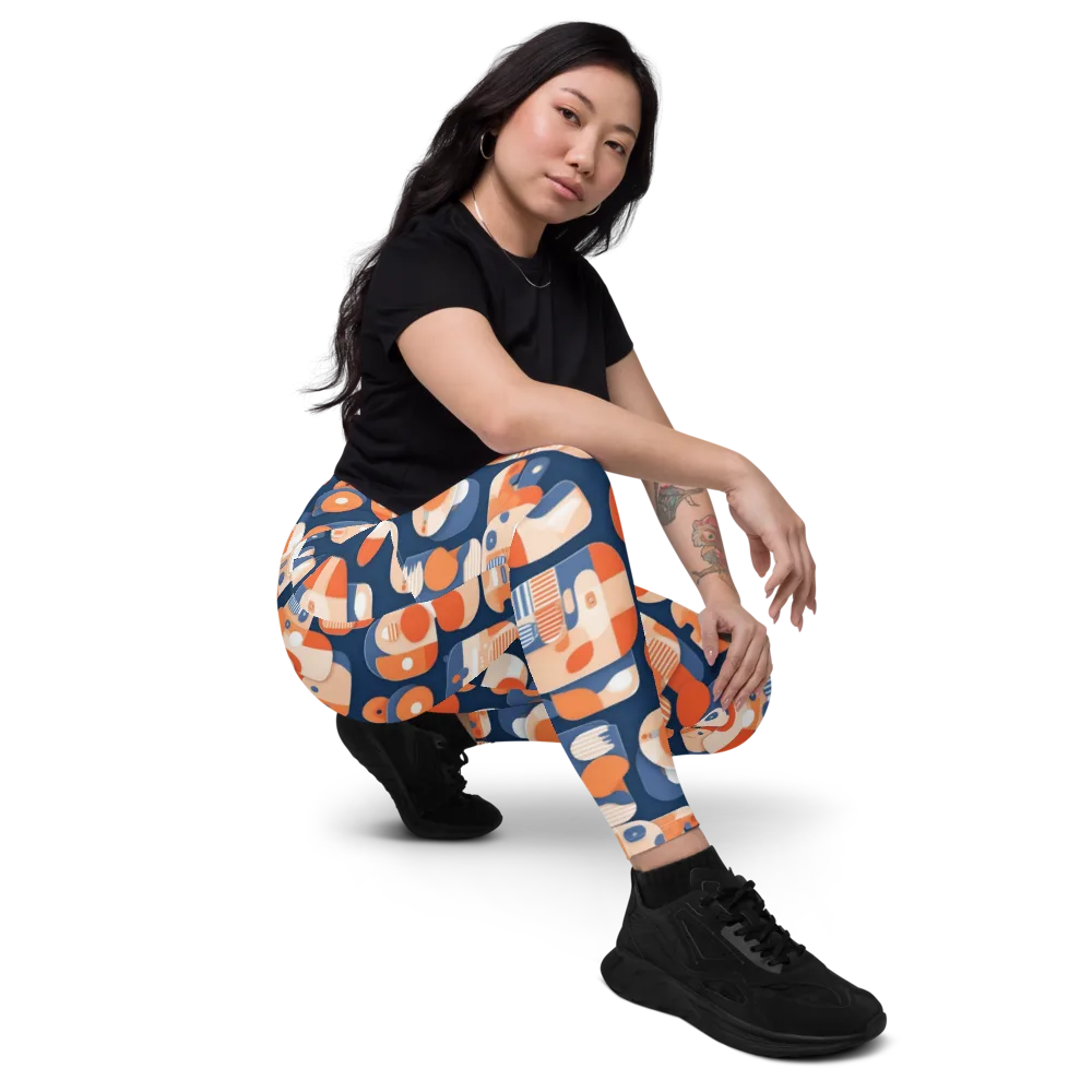 Modular Sunset on Leggings with Pockets — Right Front