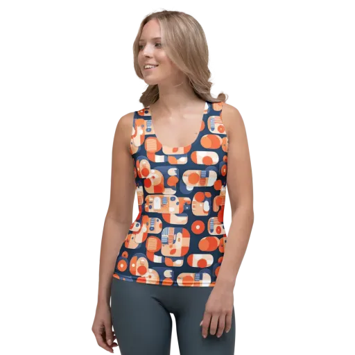Modular Sunset on a Women's Tank Top