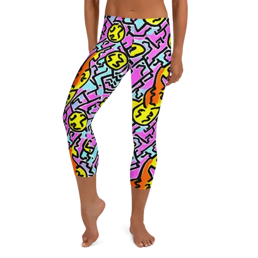 Punk Doodles on a Capri Leggings
