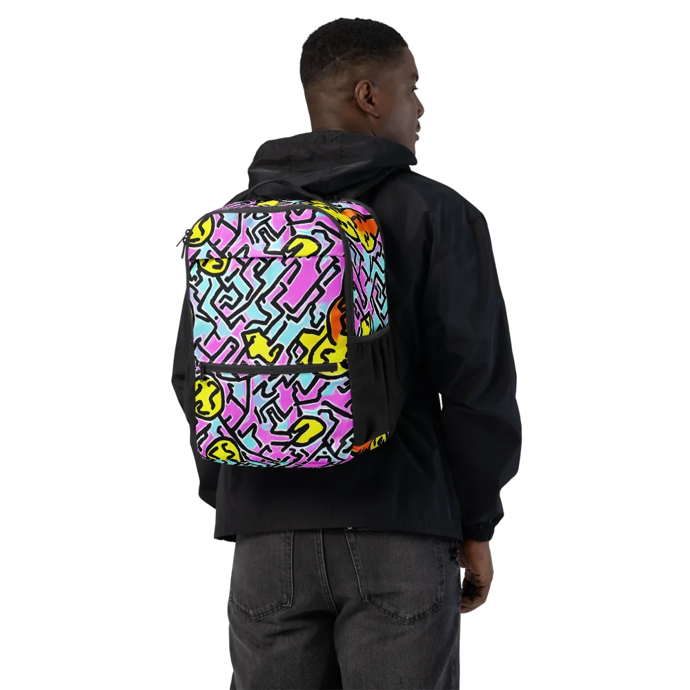 Punk Doodles on Utility Backpack — Back