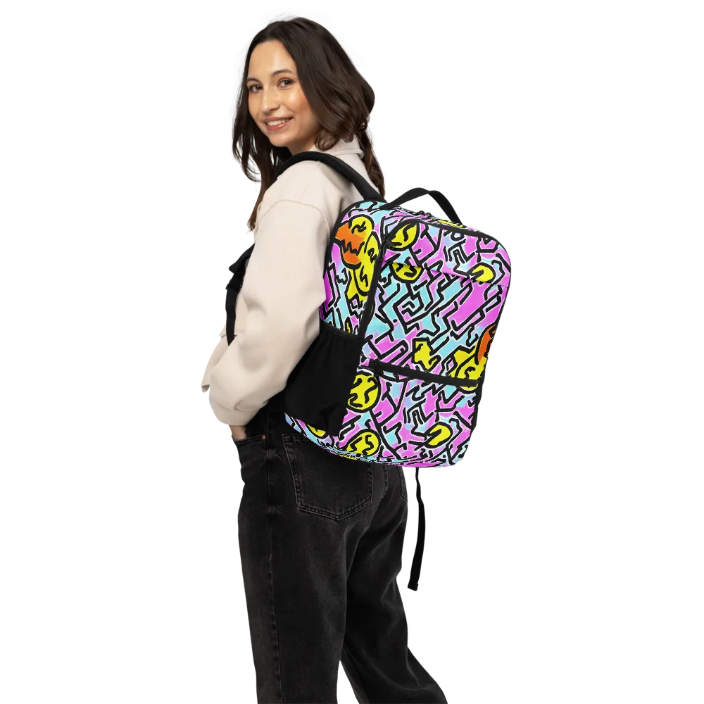 Punk Doodles on Utility Backpack — Back