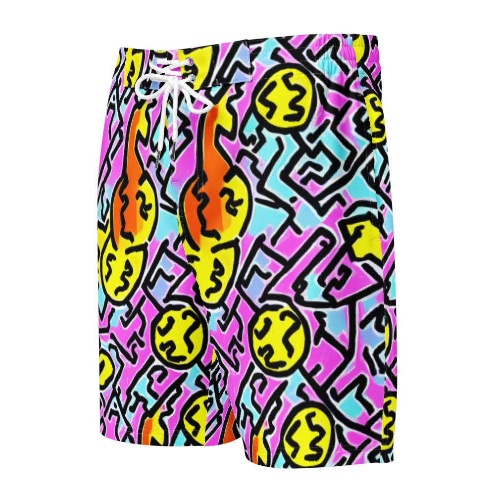 Punk Doodles on Men's Board Shorts — Front