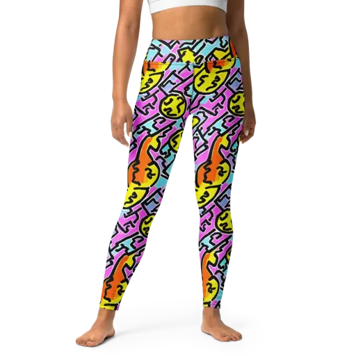 Punk Doodles on a Yoga Leggings