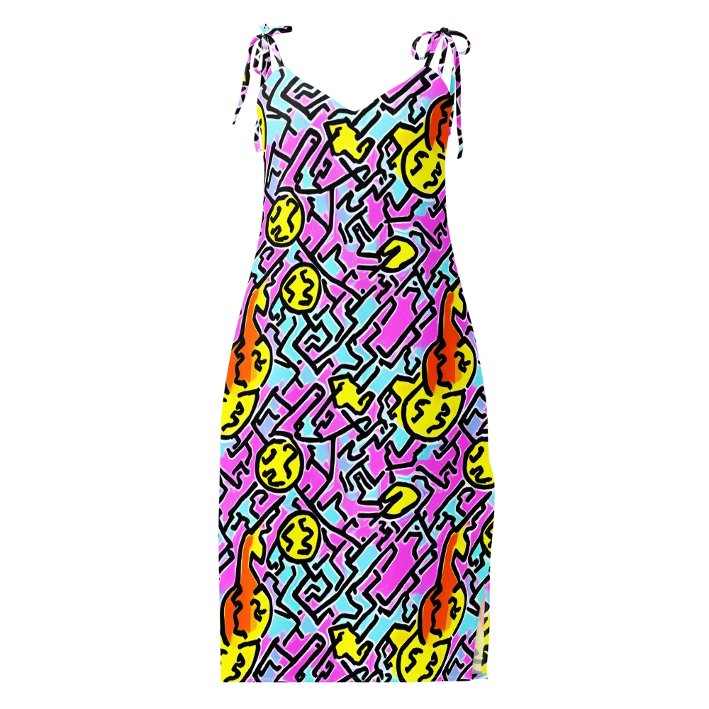 Punk Doodles on Slip Dress — Front