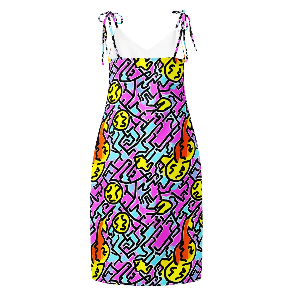 Punk Doodles on Slip Dress — Back