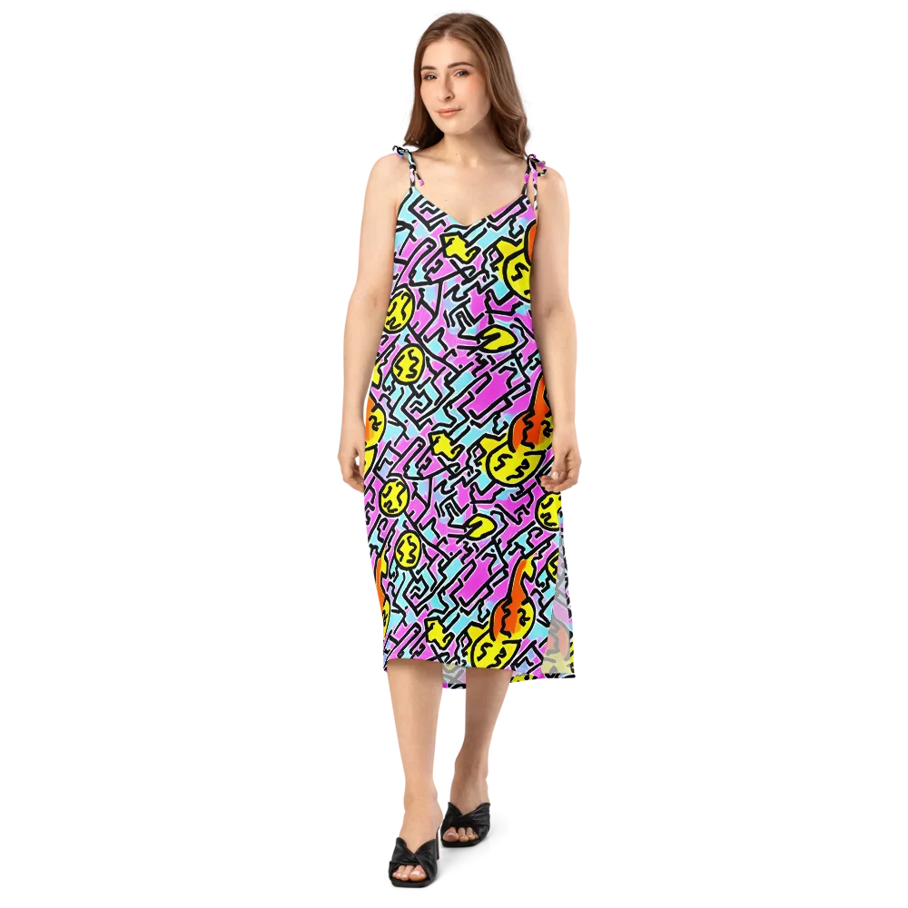 Punk Doodles on Slip Dress — Front
