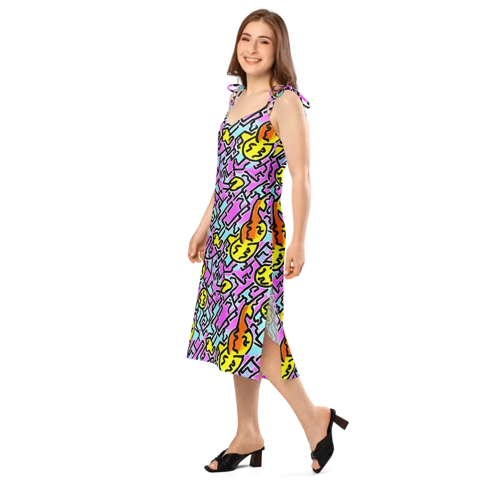 Punk Doodles on Slip Dress — Left Front