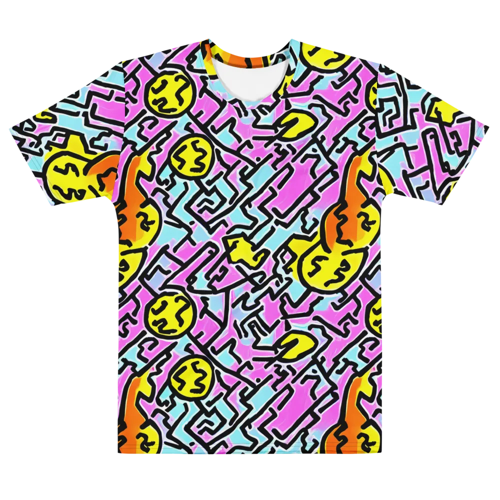 Punk Doodles on Men's Cotton Crew Neck T-Shirt — Front