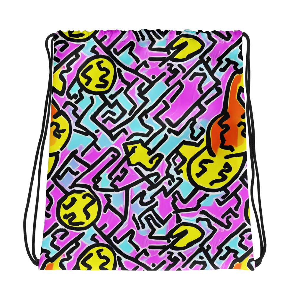 Punk Doodles on Drawstring Bag — Photo