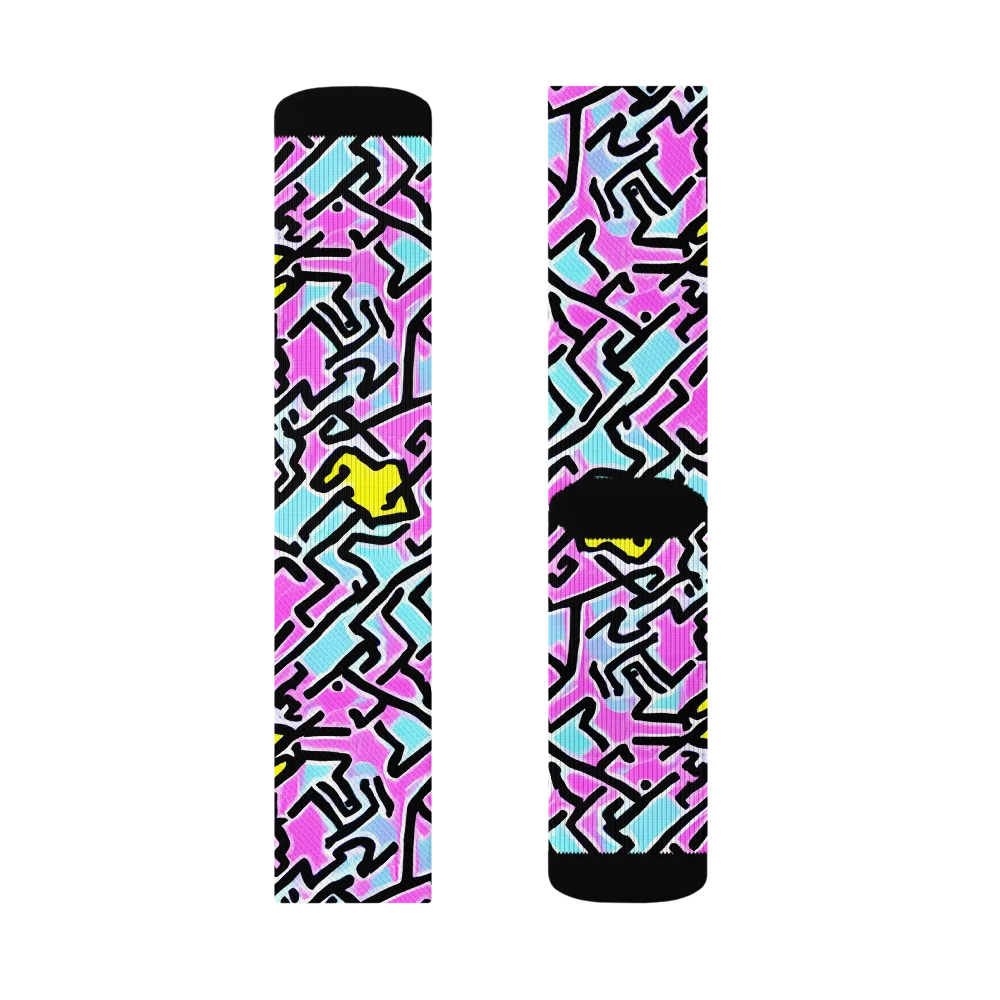Punk Doodles on Socks — Right Sock