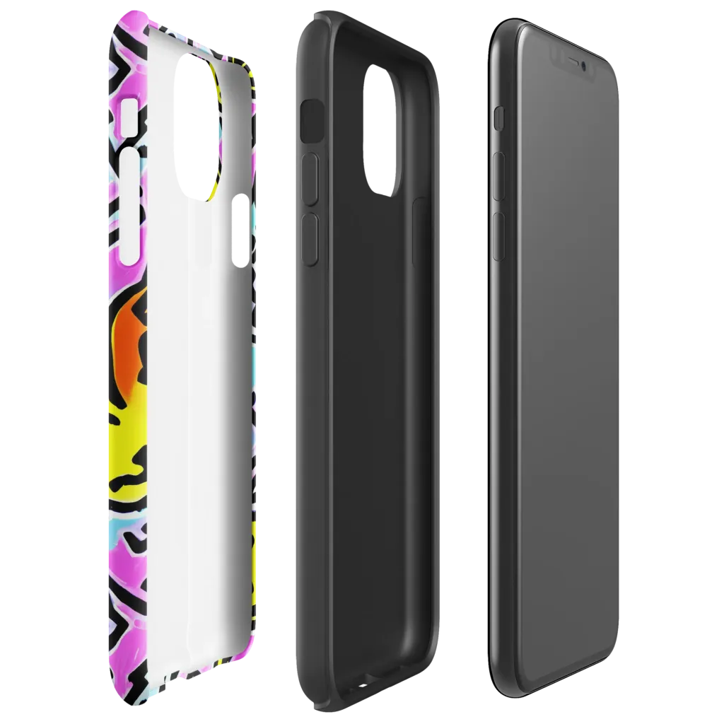 Punk Doodles on Tough Case for iPhone® — Right