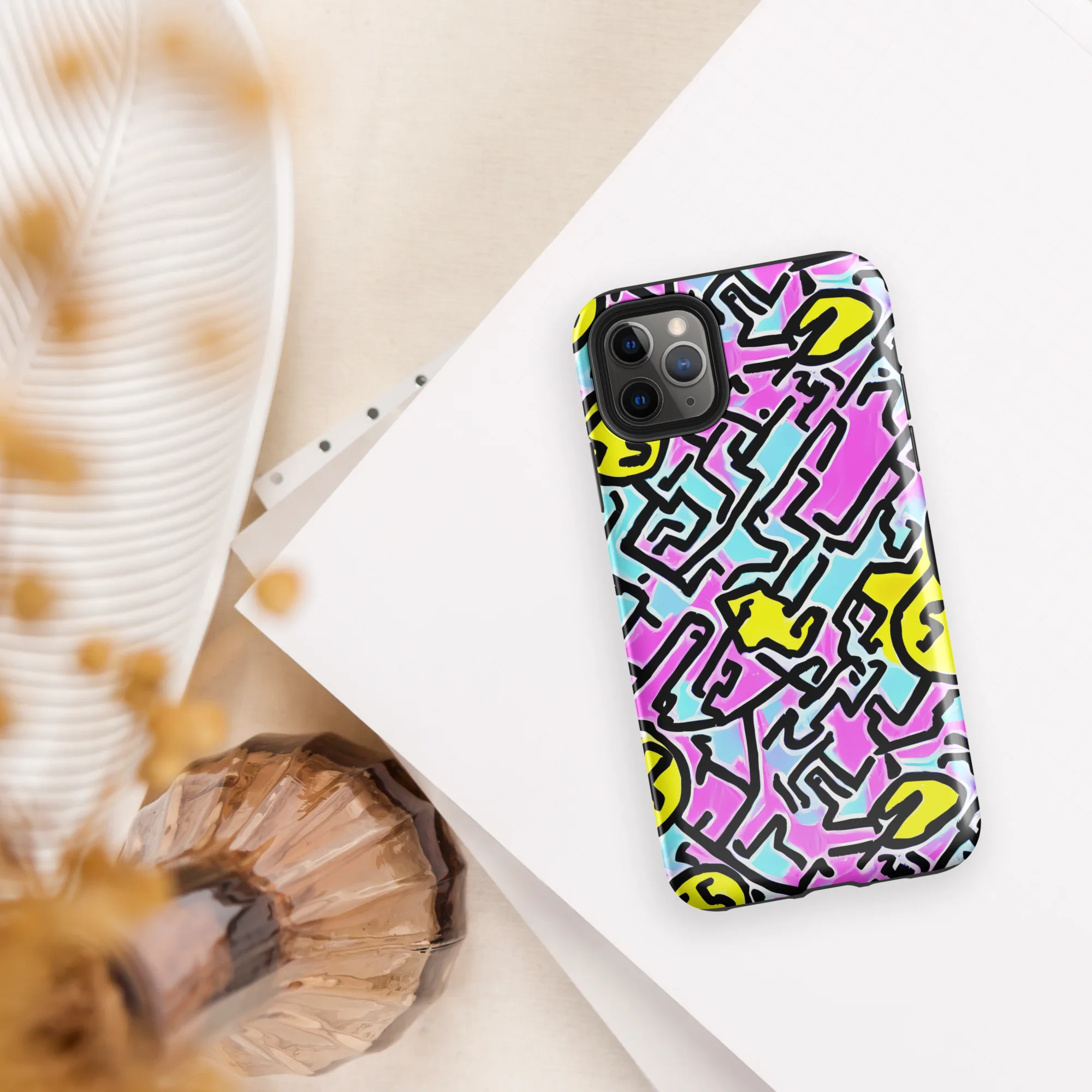 Punk Doodles on Tough Case for iPhone® — Front