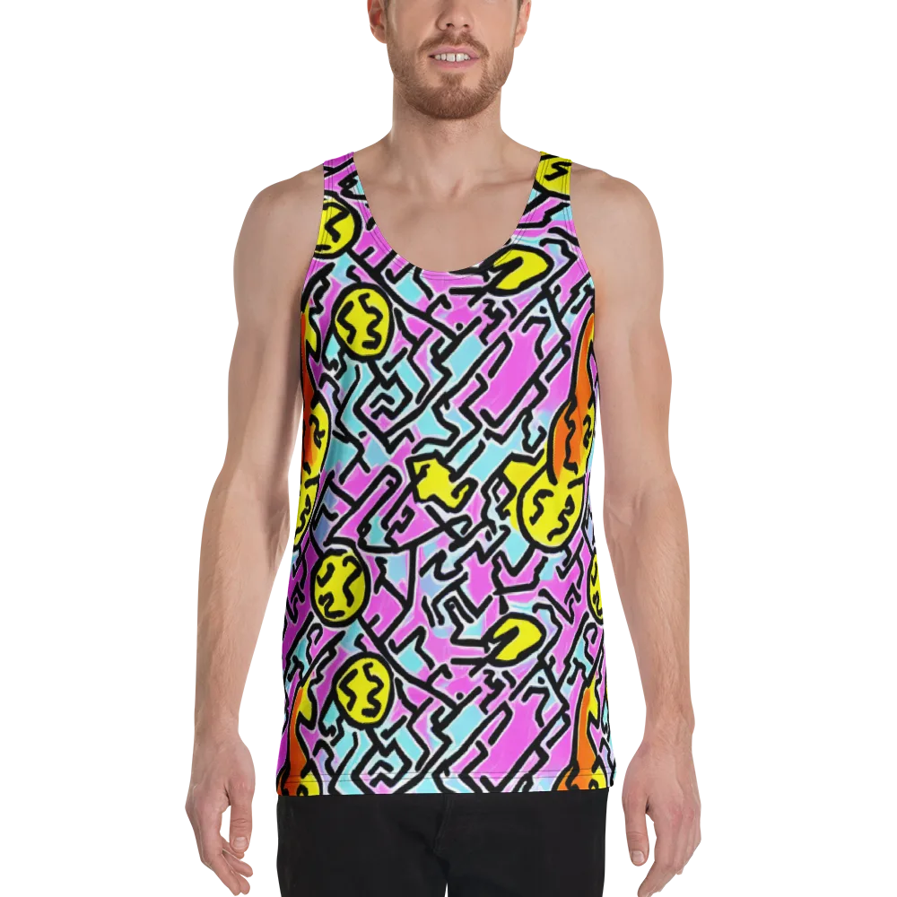 Punk Doodles on Men's Tank Top — Front