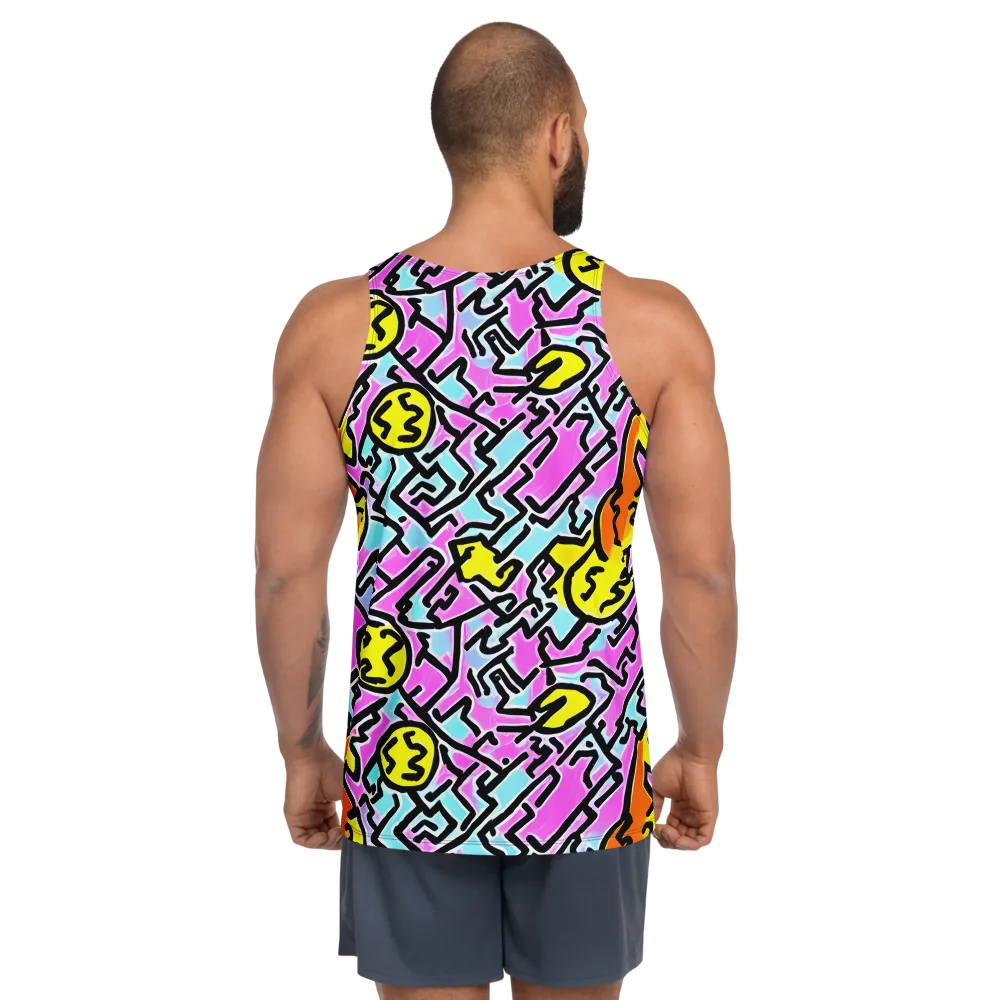 Punk Doodles on Men's Tank Top — Back