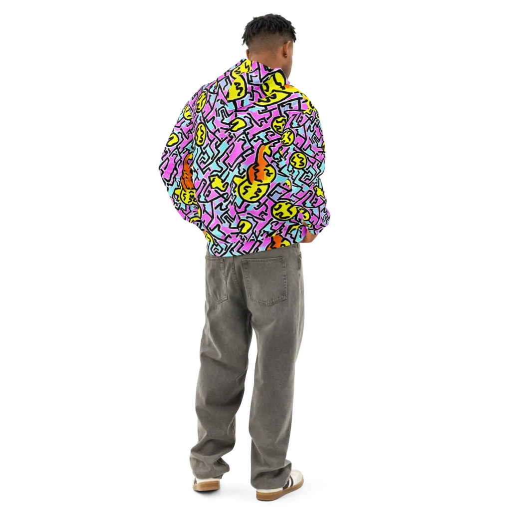 Punk Doodles on Cotton Hoodie — Back