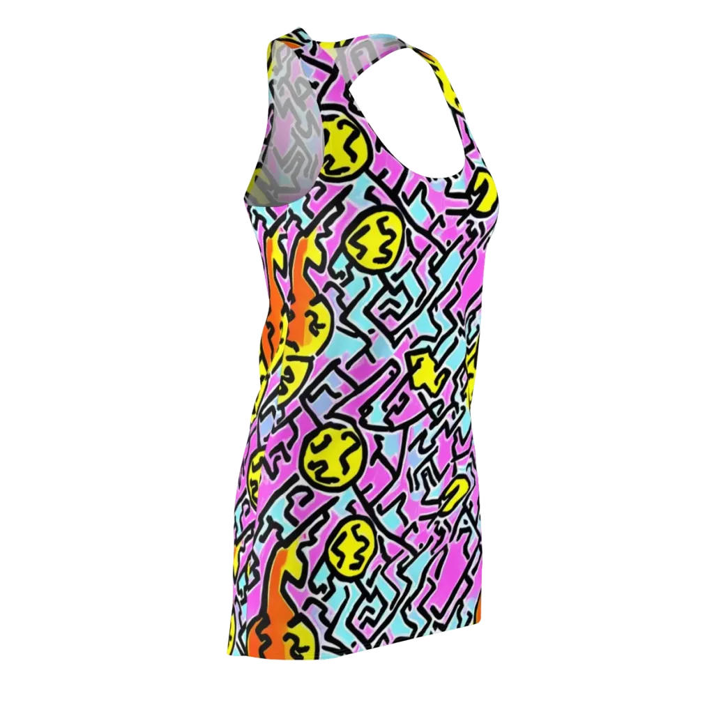 Punk Doodles on Racerback Dress — Front Side