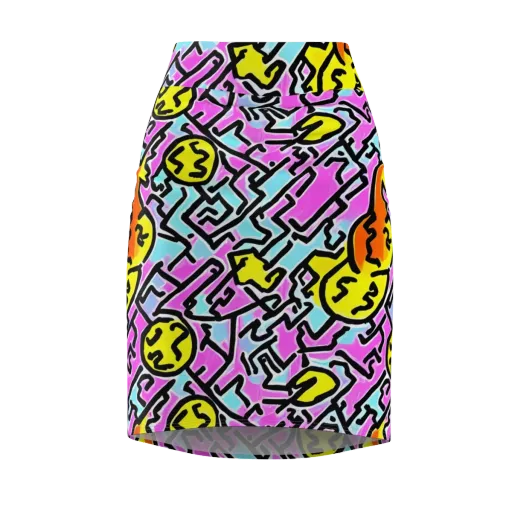 Punk Doodles on a Pencil Skirt