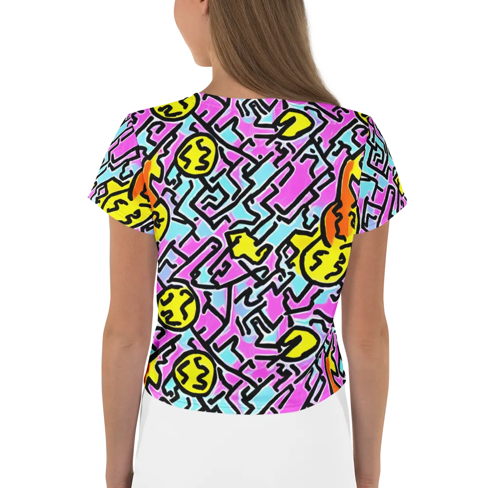 Punk Doodles on Crop Tee — Back