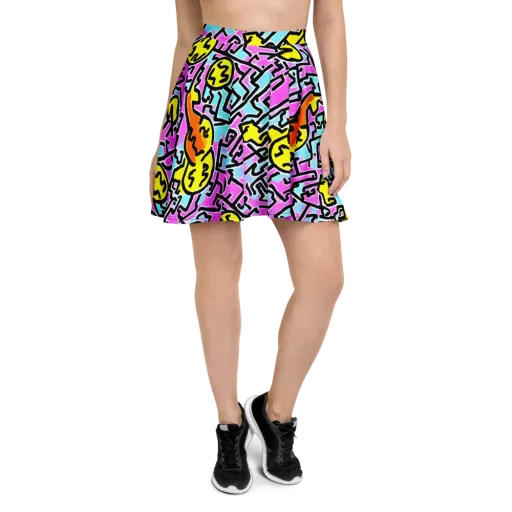 Punk Doodles on a Skater Skirt