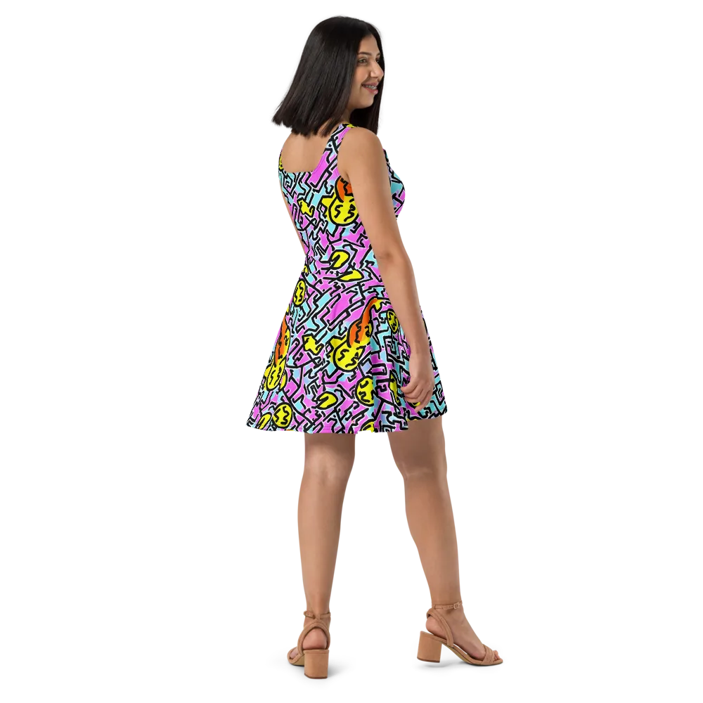 Punk Doodles on Skater Dress — Right