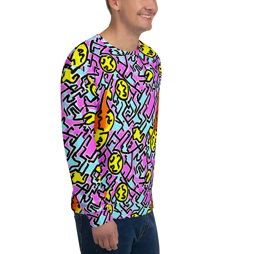 Punk Doodles on Sweatshirt — Right Front