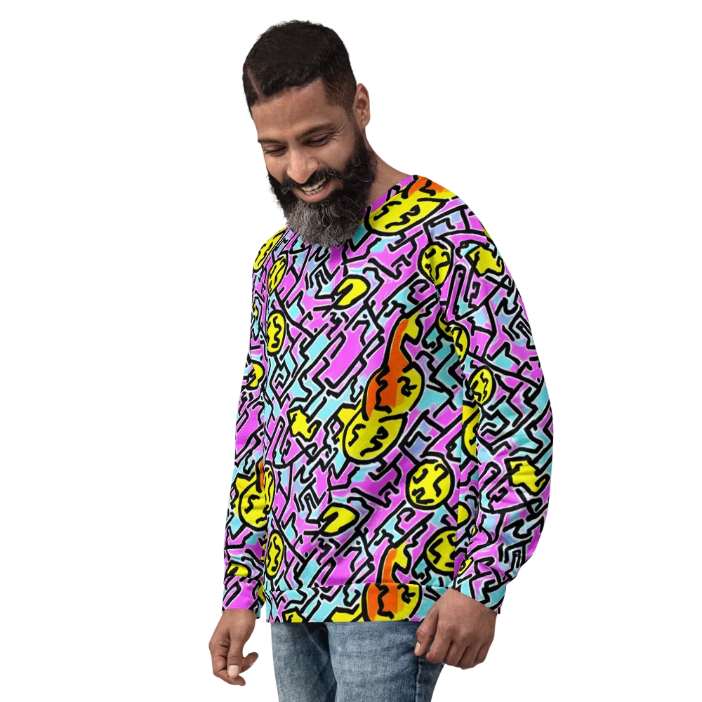 Punk Doodles on Sweatshirt — Left Front