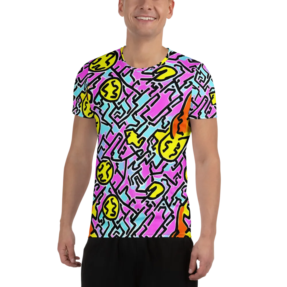Punk Doodles on Men's Athletic T-Shirt — Front