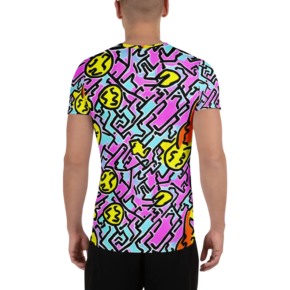 Punk Doodles on Men's Athletic T-Shirt — Back